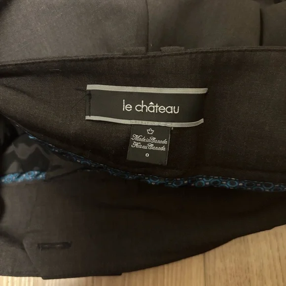 Le Chateau Dark Grey Boot Cut Pants Size 0 - Picture 2 of 2